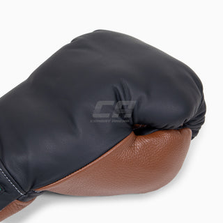 Rękawice bokserskie Di Nardo z sznurowadłami Czarny-Brązowy 16 oz 