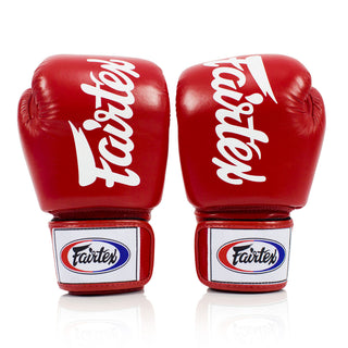 Rękawice do Muay Thai Fairtex BGV19 Deluxe Czerwony 
