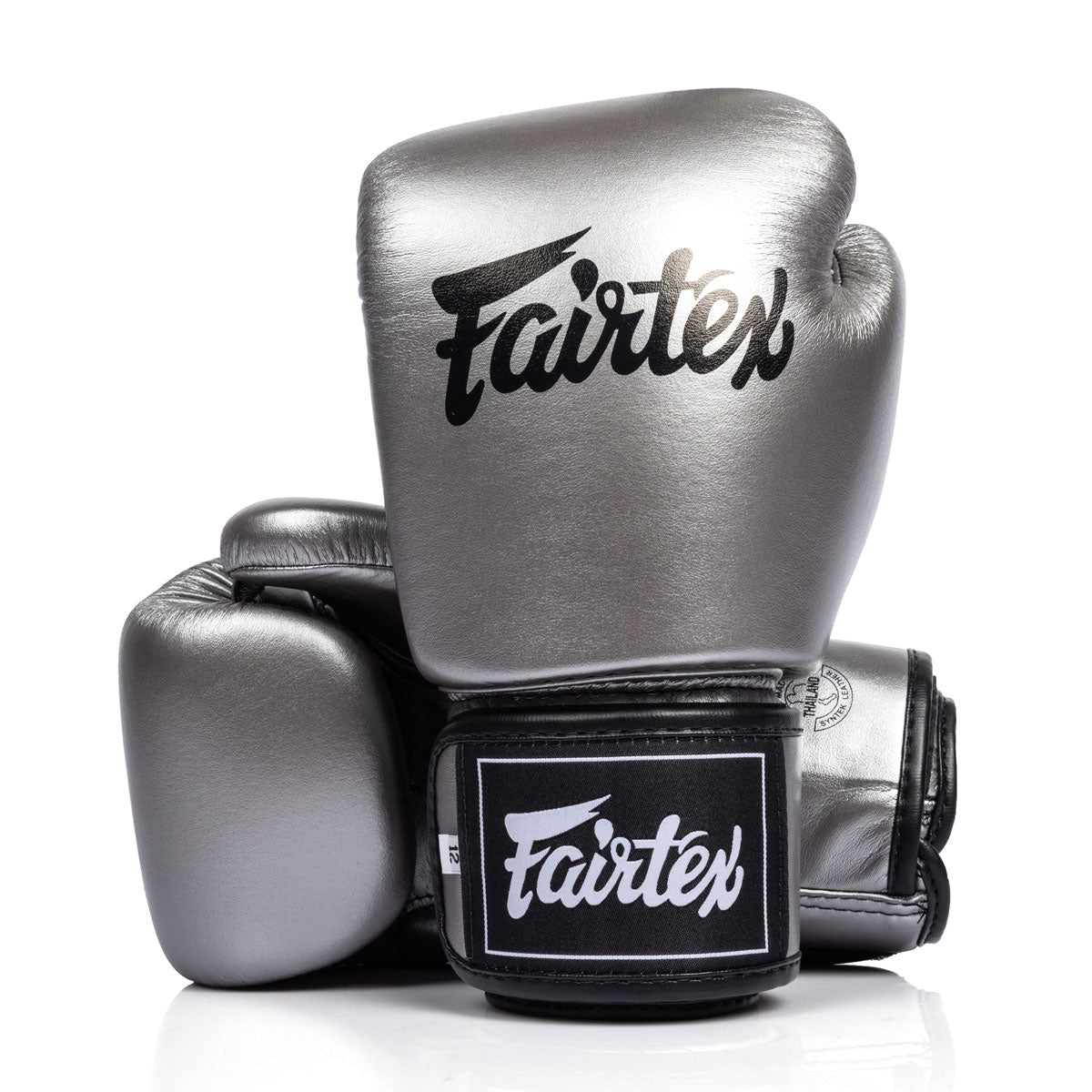 Rękawice do Muay Thai Fairtex BGV1C-Plus Gun Metallic 