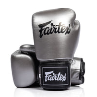 Rękawice do Muay Thai Fairtex BGV1C-Plus Gun Metallic 