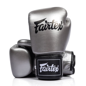 Rękawice do Muay Thai Fairtex BGV1C-Plus Gun Metallic 