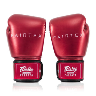 Rękawice do Muay Thai Fairtex Metallic BGV22 Czerwony 