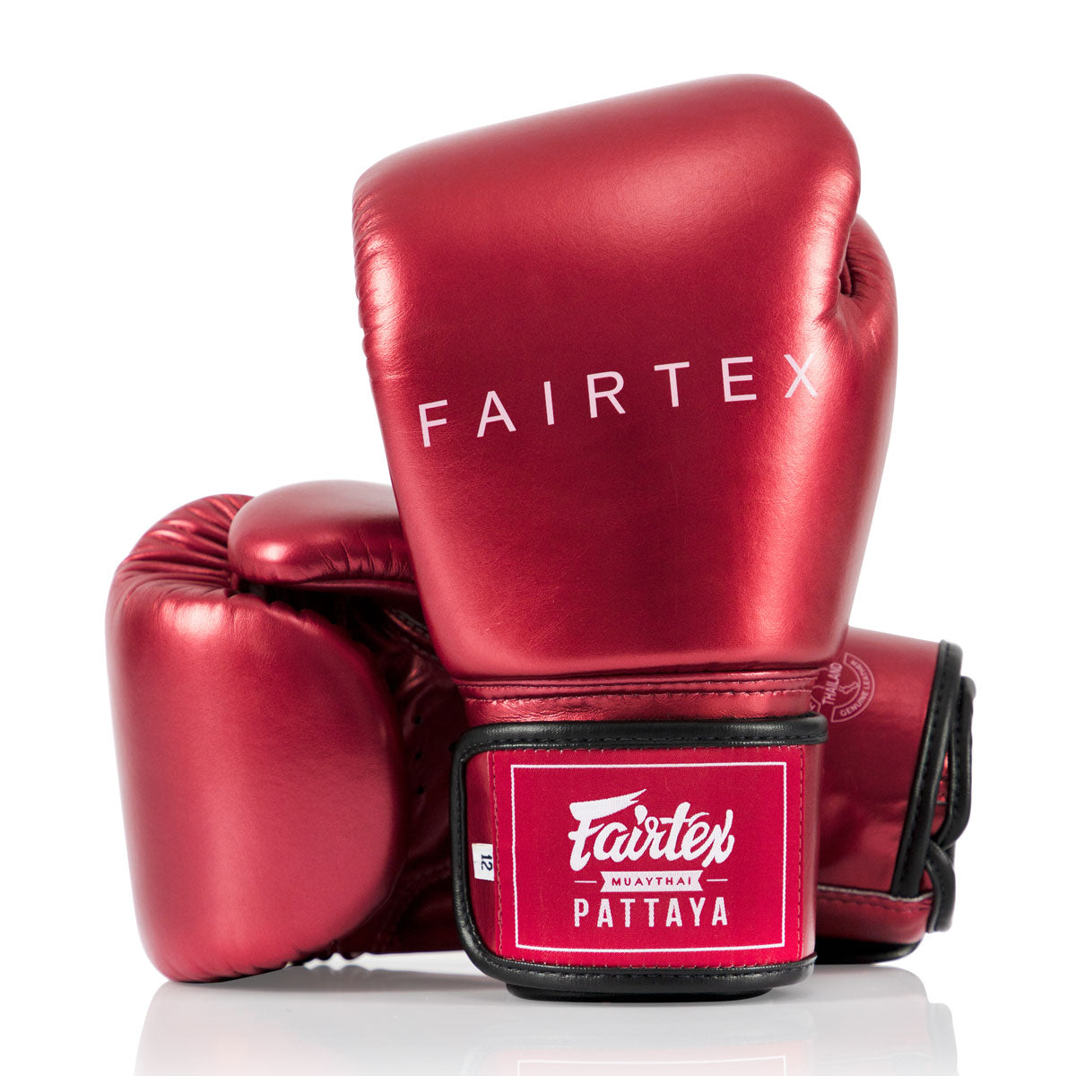 Rękawice do Muay Thai Fairtex Metallic BGV22 Czerwony 
