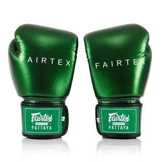 Rękawice do Muay Thai Fairtex Metaliczny BGV22 Zielony 