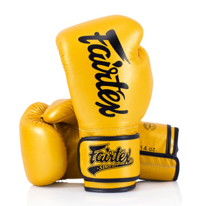 Rękawice do Muay Thai Fairtex Super Sparring BGV18 Złoto 