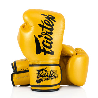 Rękawice do Muay Thai Fairtex Super Sparring BGV18 Złoto 