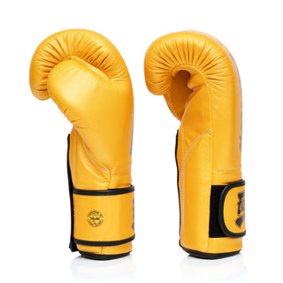 Rękawice do Muay Thai Fairtex Super Sparring BGV18 Złoto 