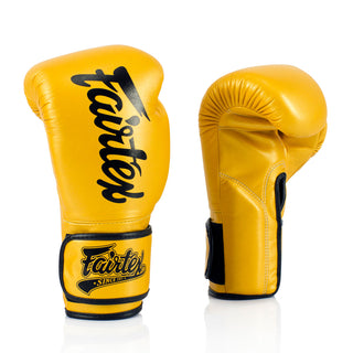 Rękawice do Muay Thai Fairtex Super Sparring BGV18 Złoto 