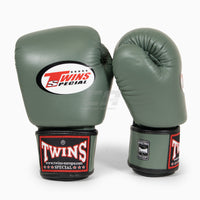 Rękawice do Muay Thai Twins Special BGVL3 Wojskowa zieleń