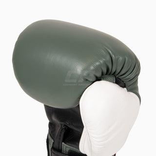 Rękawice do Muay Thai Twins Special BGVL4 Czarno-zielono-biały