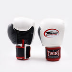 Rękawice do Muay Thai Twins Special BGVL4 Czarno-biało-szary