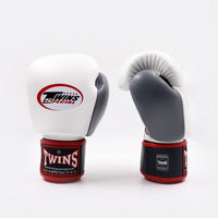 Rękawice do Muay Thai Twins Special BGVL4 Czarno-biało-szary
