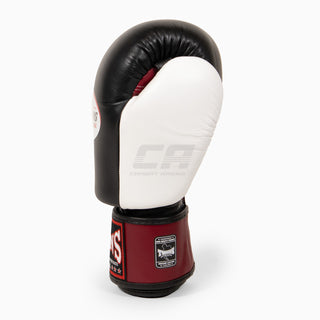 Rękawice do Muay Thai Twins Special BGVL4 czerwono-czarno-białe