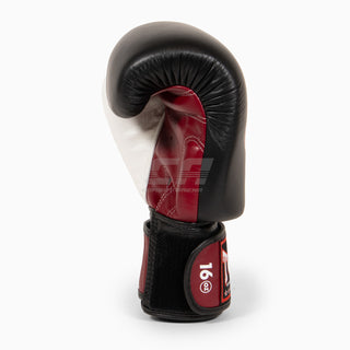 Rękawice do Muay Thai Twins Special BGVL4 czerwono-czarno-białe