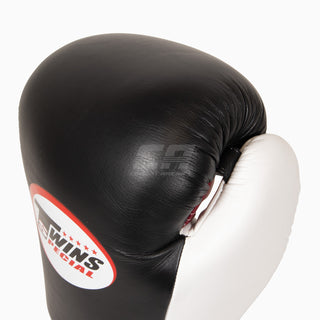 Rękawice do Muay Thai Twins Special BGVL4 czerwono-czarno-białe