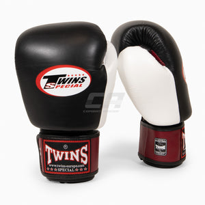 Rękawice do Muay Thai Twins Special BGVL4 czerwono-czarno-białe