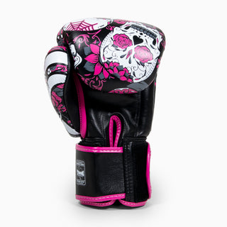 Rękawice do Muay Thai Twins Special FBGVL 3 Skull Róża 