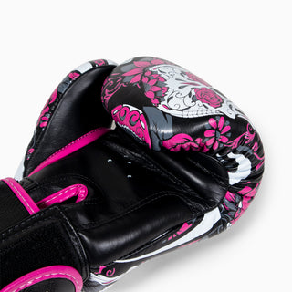 Rękawice do Muay Thai Twins Special FBGVL 3 Skull Róża 