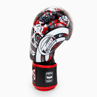 Rękawice do Muay Thai Twins Special FBGVL 3 Skull Czerwony 