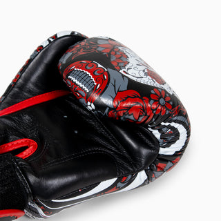 Rękawice do Muay Thai Twins Special FBGVL 3 Skull Czerwony 