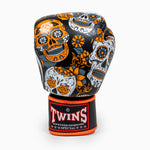 Rękawice do Muay Thai Twins Special FBGVL 4 Skull Pomarańczowy 