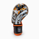 Rękawice do Muay Thai Twins Special FBGVL 4 Skull Pomarańczowy 