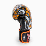 Rękawice do Muay Thai Twins Special FBGVL 4 Skull Pomarańczowy 