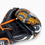 Rękawice do Muay Thai Twins Special FBGVL 4 Skull Pomarańczowy 