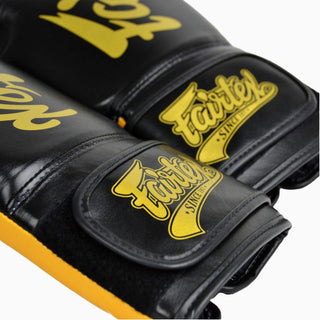 Rękawice do Muay Thai Fairtex Super Sparring BGV18 Czarny-złoty 