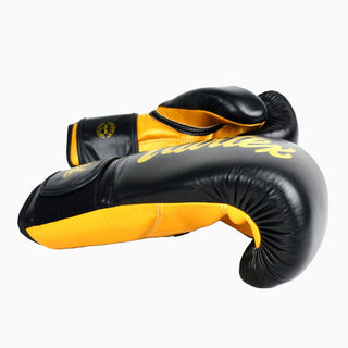Rękawice do Muay Thai Fairtex Super Sparring BGV18 Czarny-złoty 
