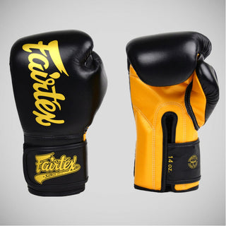 Rękawice do Muay Thai Fairtex Super Sparring BGV18 Black-Gold