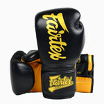 Rękawice do Muay Thai Fairtex Super Sparring BGV18 Czarny-złoty 