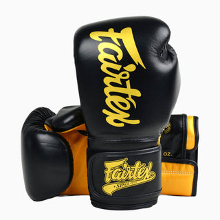 Rękawice do Muay Thai Fairtex Super Sparring BGV18 Czarny-złoty 