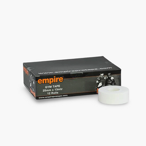 Biała taśma Empire Gym Tape 2,5 cm x 13 m - Opakowanie po 12 szt. 