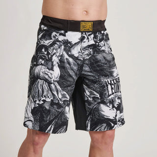 Spodenki MMA Leone IUTER Barbed Wire AB04IU Czarno-Combat Arena