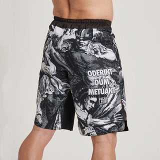 Spodenki MMA Leone IUTER Barbed Wire AB04IU Czarno-Combat Arena