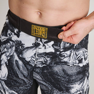 Spodenki MMA Leone IUTER Barbed Wire AB04IU Czarno-Combat Arena