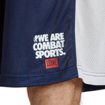 Pantaloncini allenamento Leone Logo Wacs ABX128 Blu-Combat Arena