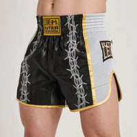Spodenki kick-thai Leone IUTER Barbed Wire AB05IU Czarne-Combat Arena