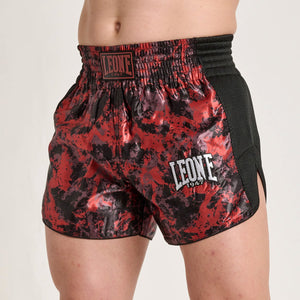 Spodenki kick-thai Leone Urban Fighter AB998 czarno-czerwone moro-Combat Arena