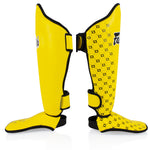 Ochraniacze piszczele Fairtex Competition SP5 z osłoną stopy Żółty