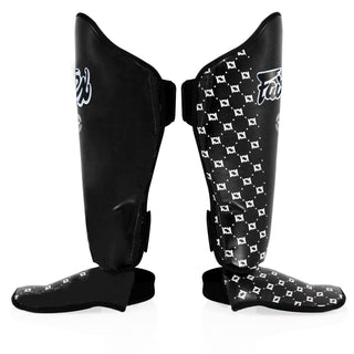 Ochraniacze piszczele Fairtex Competition SP5 z ochraniaczami na stopy Black