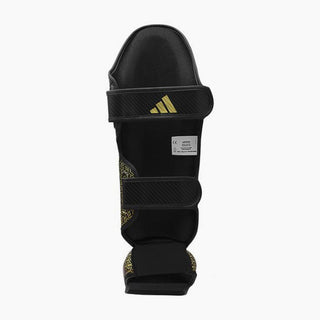 Ochraniacze piszczele z parapetem Adidas Pro Kickboxing WAKO Czarny-złoty 