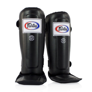Ochraniacze piszczele Fairtex Double Padded SP3 z osłoną na stopy 
