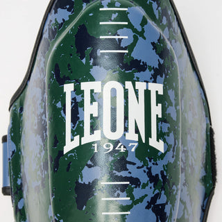 Ochraniacze piszczele Leone Urban Fighter PT118 kamuflaż niebiesko-zielony 