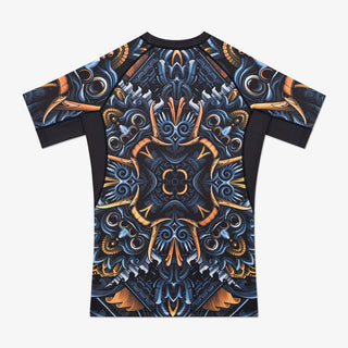 Rashguard Manto Barong maniche corte Nero-Combat Arena
