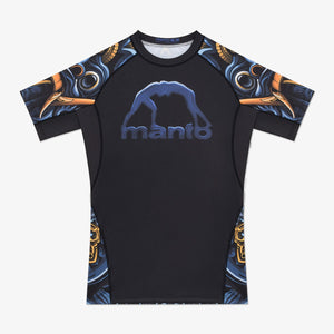 Rashguard Manto Barong maniche corte Nero-Combat Arena
