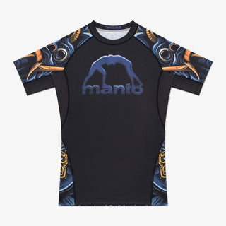 Rashguard Manto Barong maniche corte Nero-Combat Arena