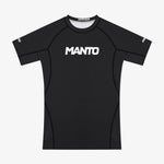 Rashguard Manto Logo Podwójny z krótkim rękawem Czarny-Combat Arena