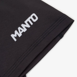 Rashguard Manto Logo Podwójny z krótkim rękawem Czarny-Combat Arena
